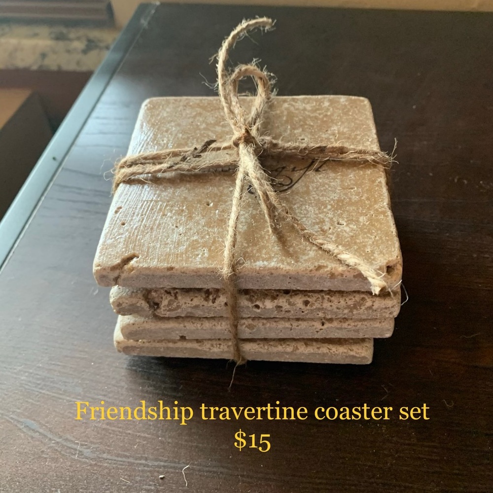 Travertine Coasters